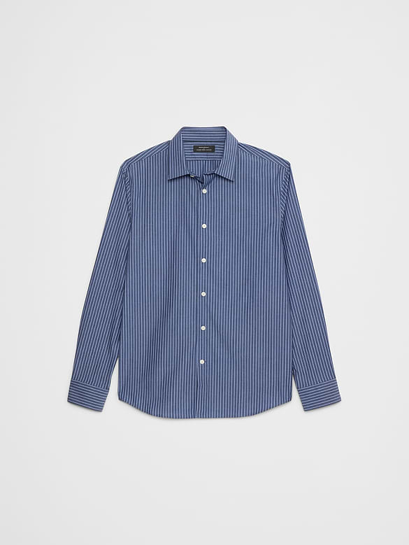 Slim-Fit Untucked Dress Shirt