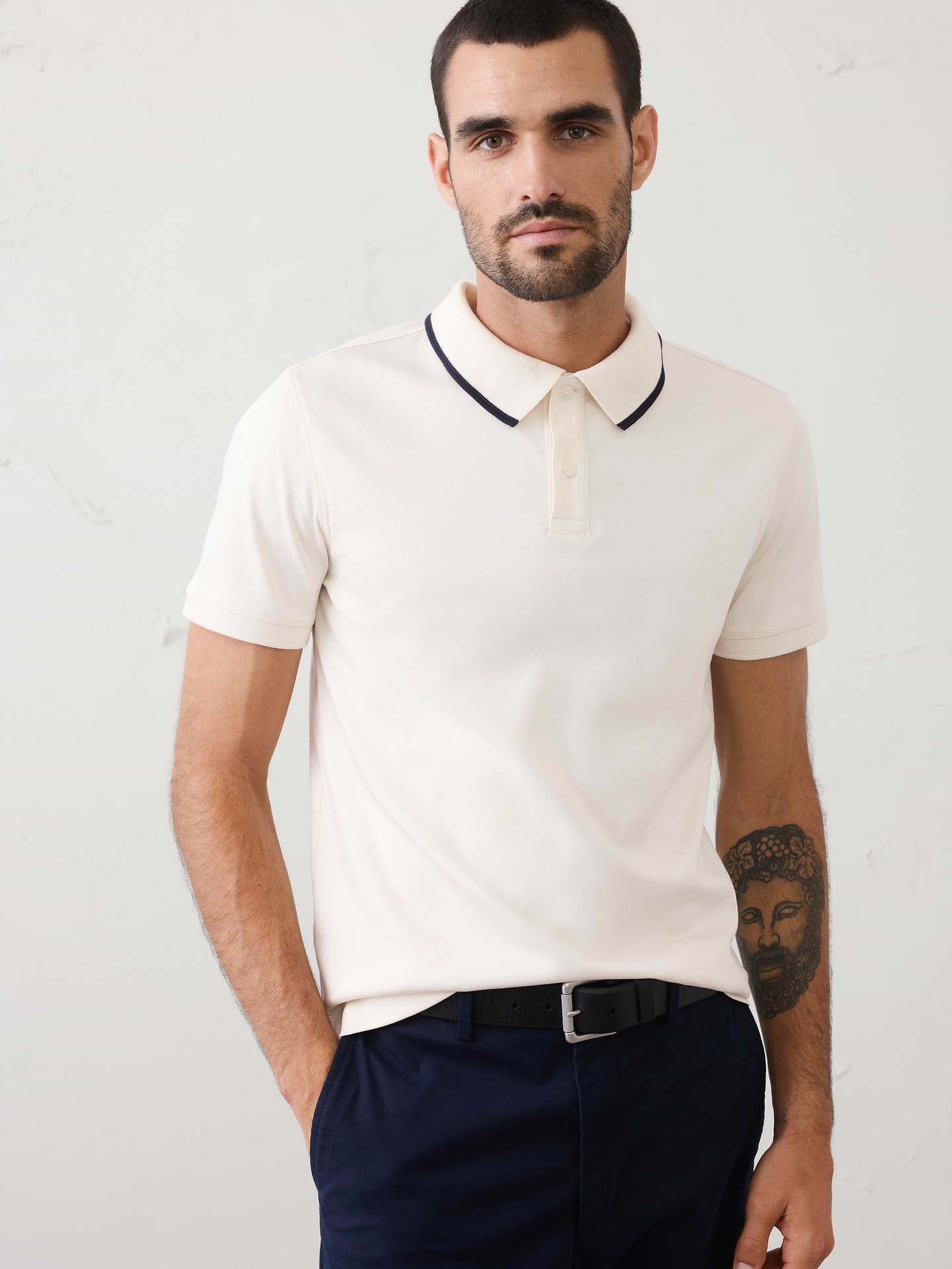Image number 1 showing, Slim-Fit Luxe Touch Tipped Polo