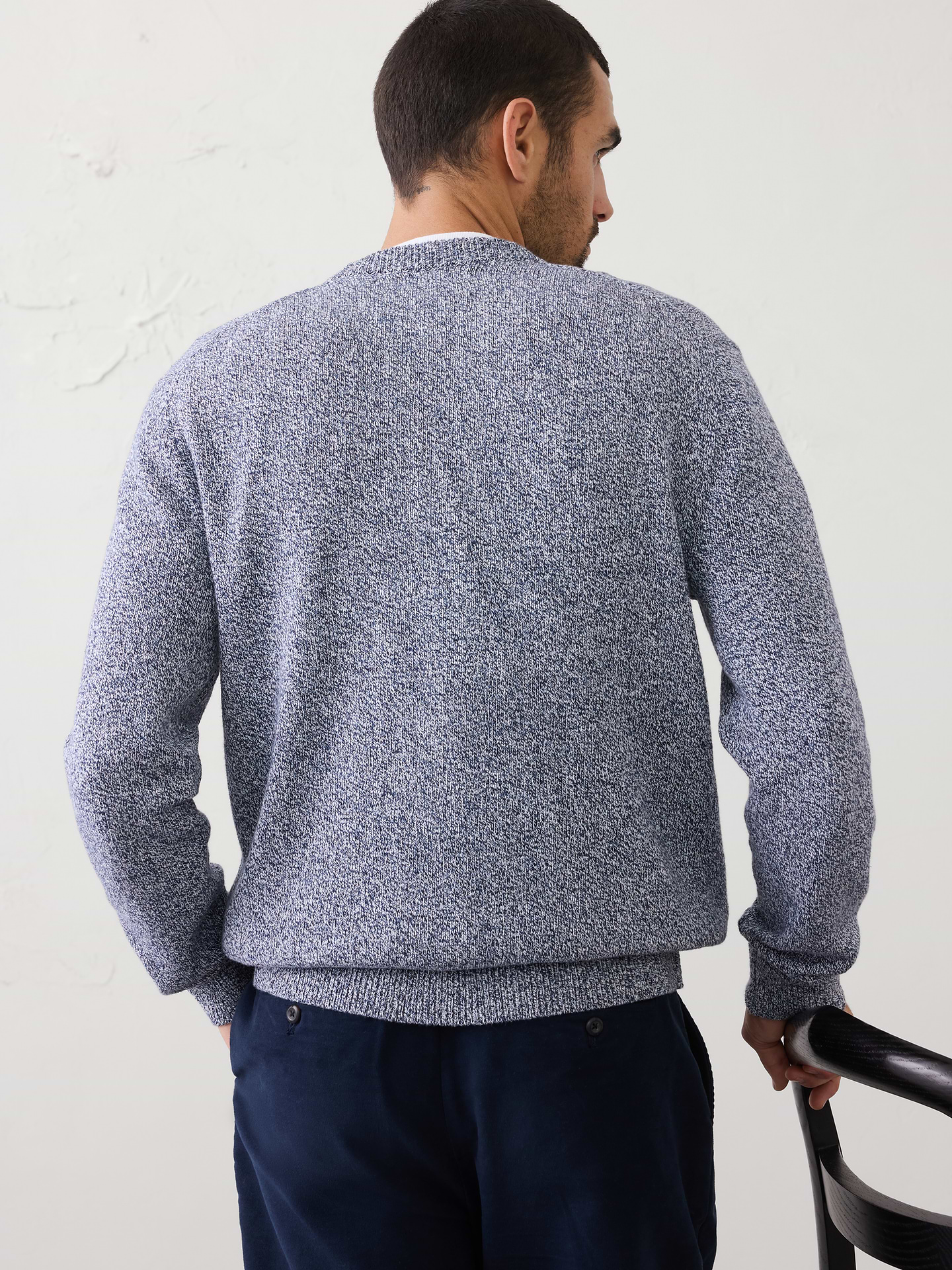 Image number 2 showing, Marled Textured Crew-Neck Sweater