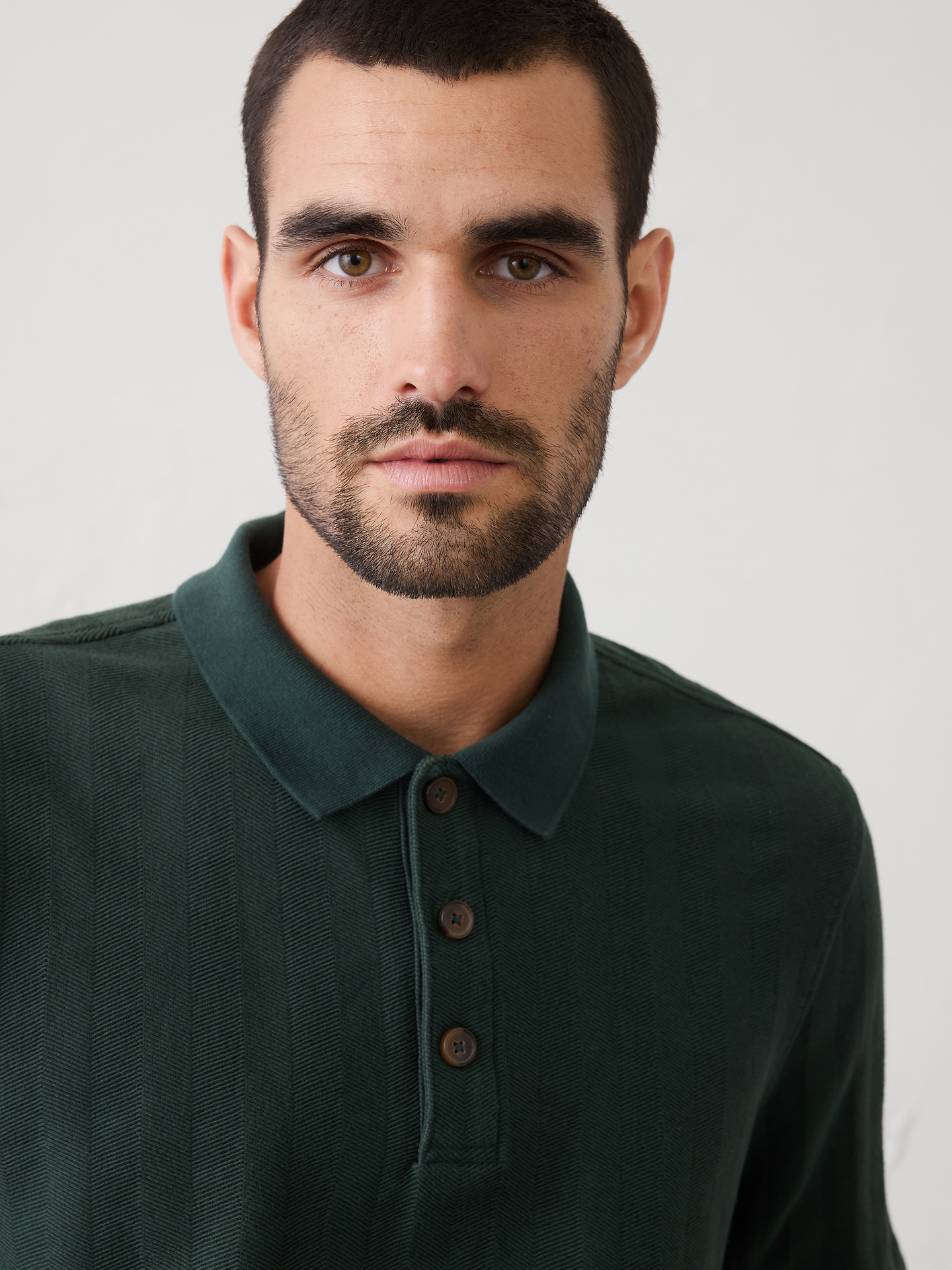 Image number 3 showing, Washed Herringbone Sweater Polo