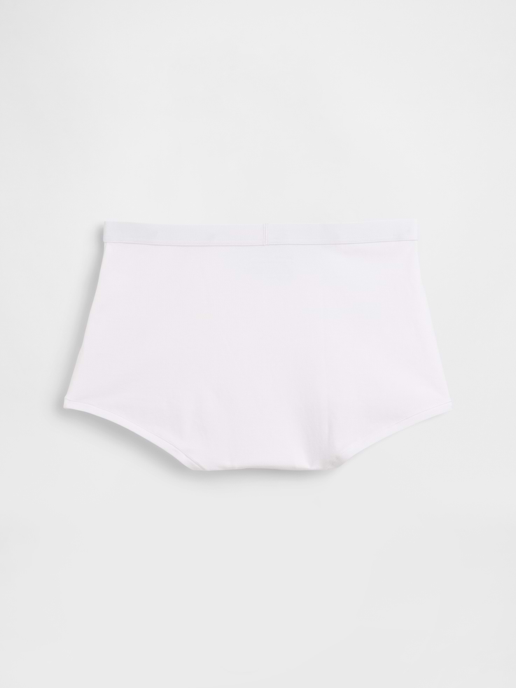 L'image numéro 5 présente Short court taille haute en coton biologique extensible