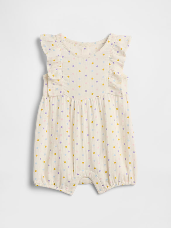 Baby Gauze Ruffle Romper