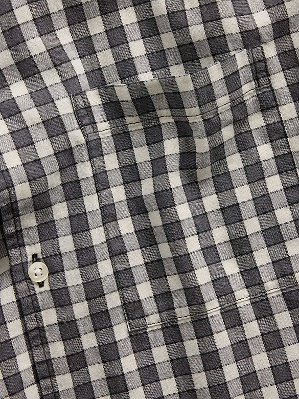 Linen-Cotton Relaxed Straight-Hem Shirt