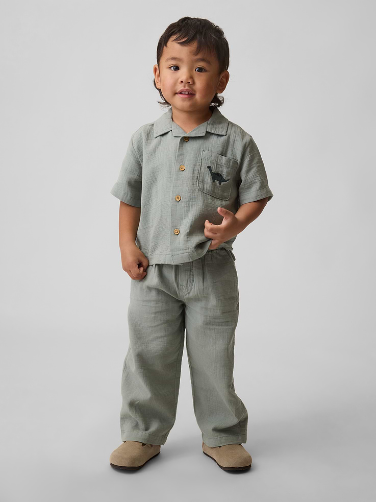 Image number 1 showing, Baby & Toddler Cotton Gauze Outfit Set