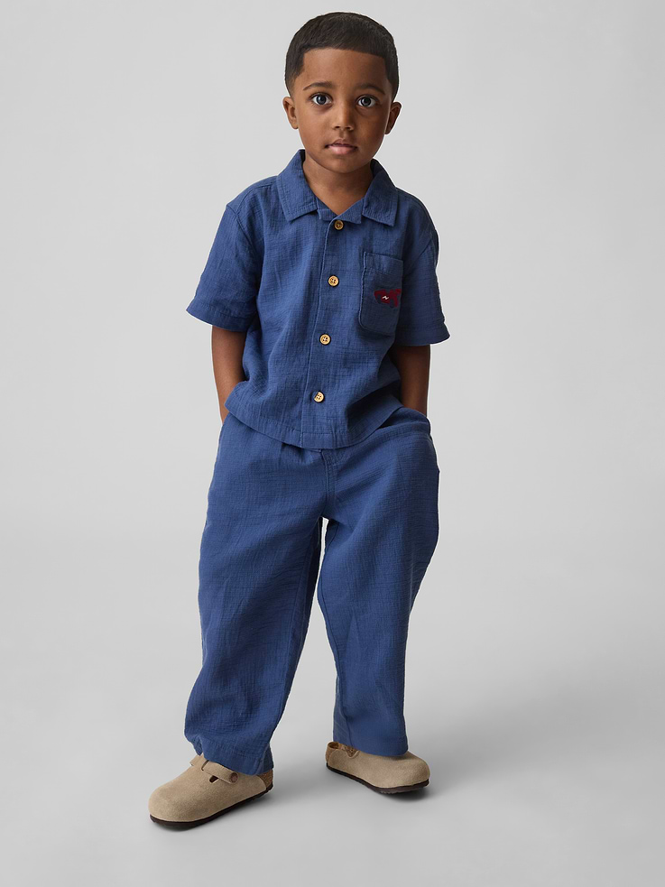 Image number 1 showing, Baby & Toddler Cotton Gauze Outfit Set