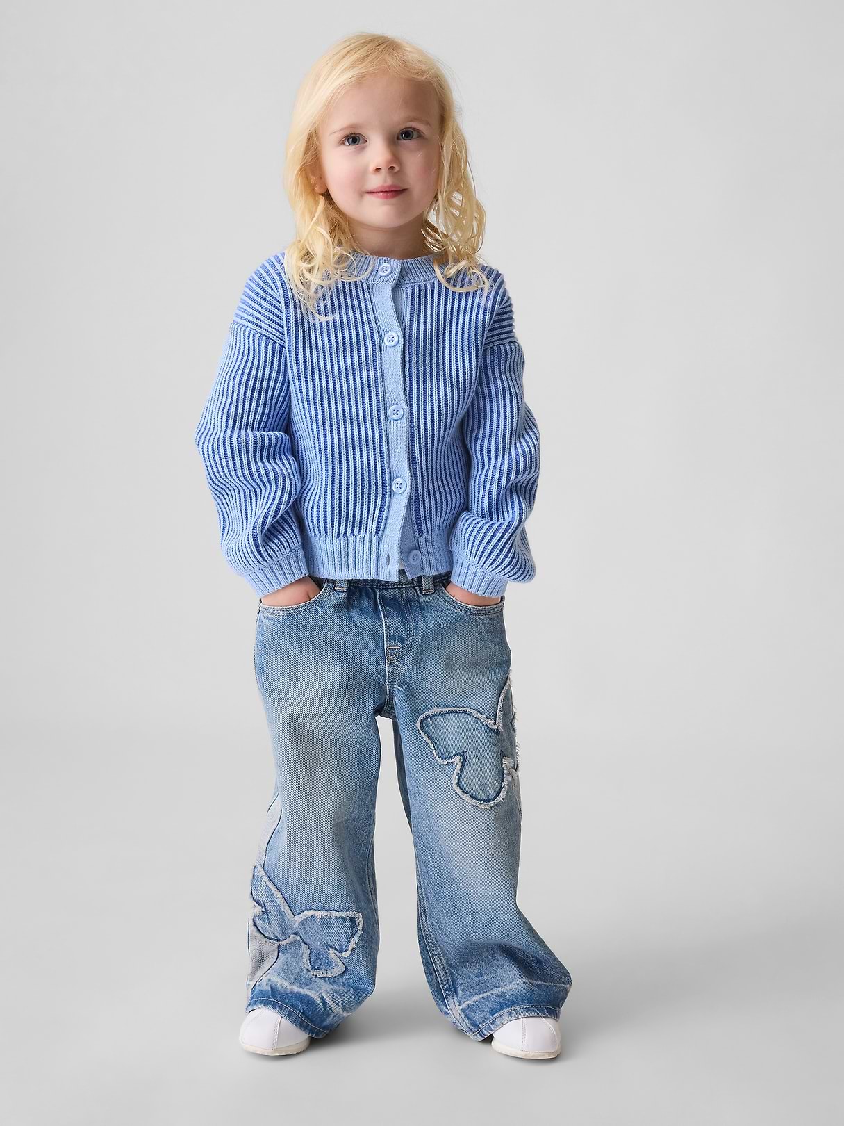 Baby & Toddler Butterfly Pull-On Baggy Jeans | Gap