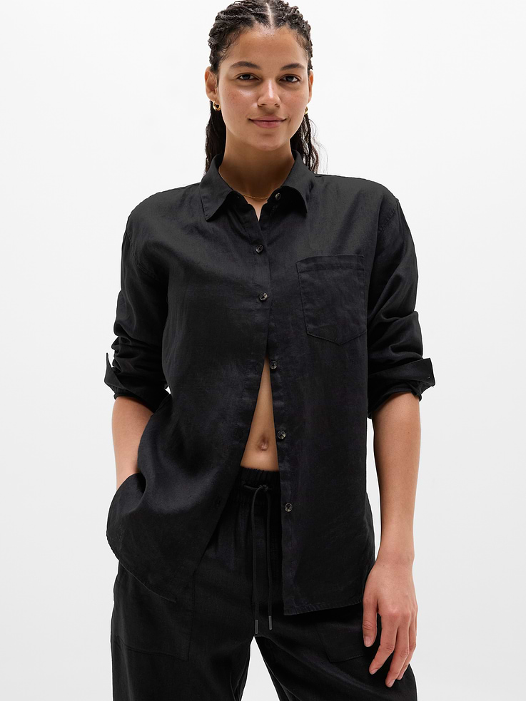 Image number 1 showing, Retreat Linen Top