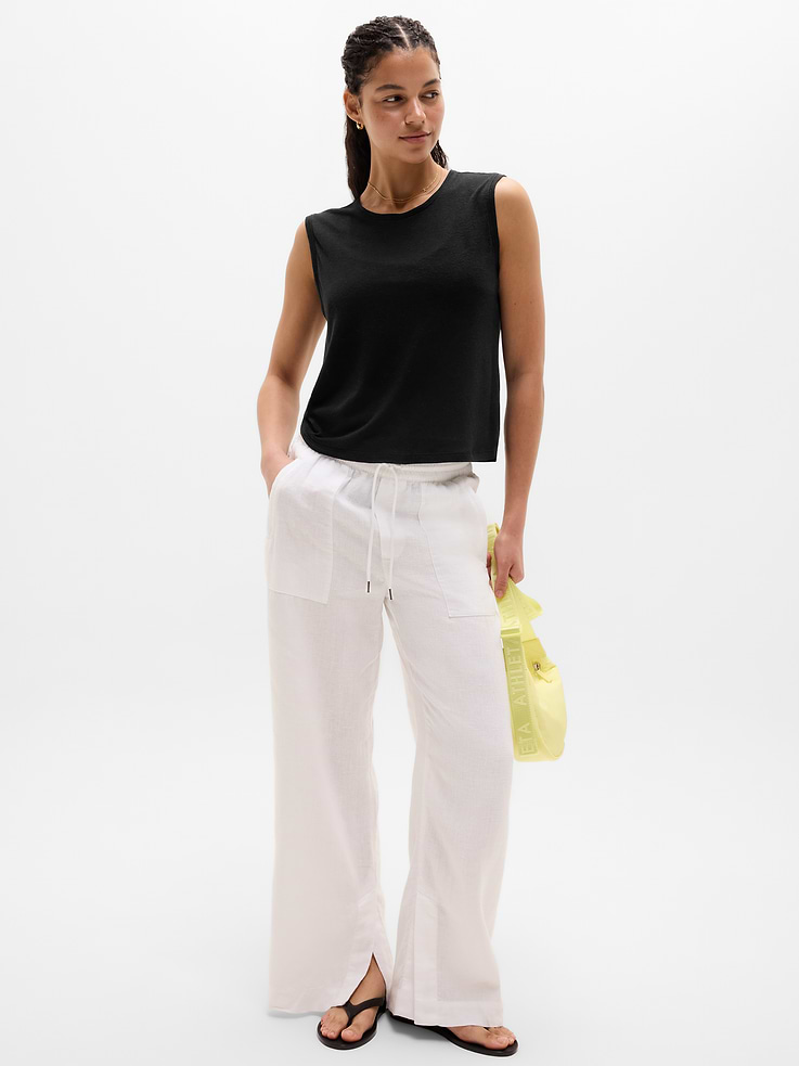 Image number 2 showing, Getaway Linen Blend Muscle Tank