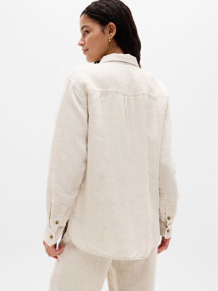 Image number 3 showing, Retreat Linen Top