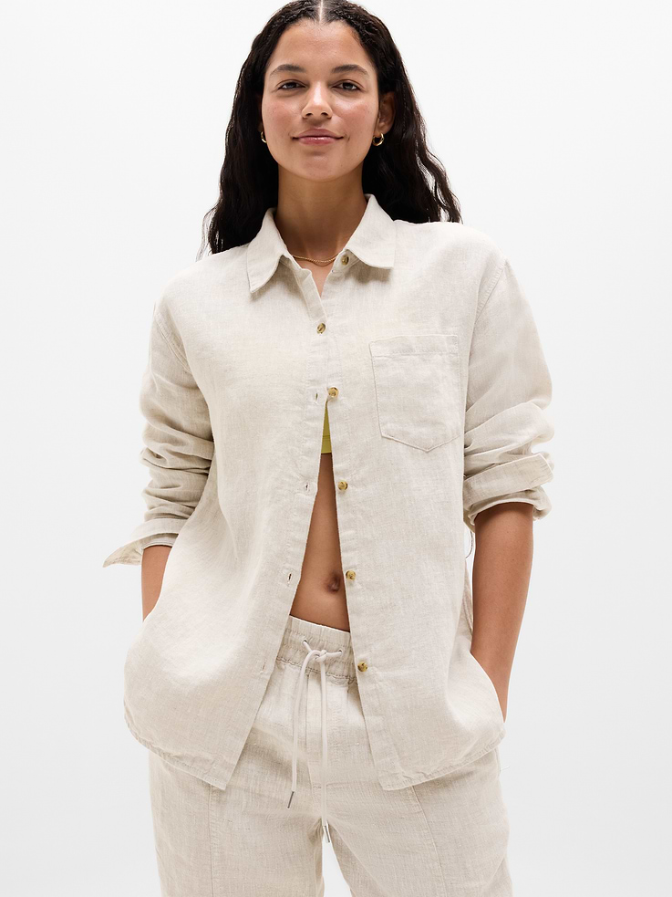 Image number 1 showing, Retreat Linen Top