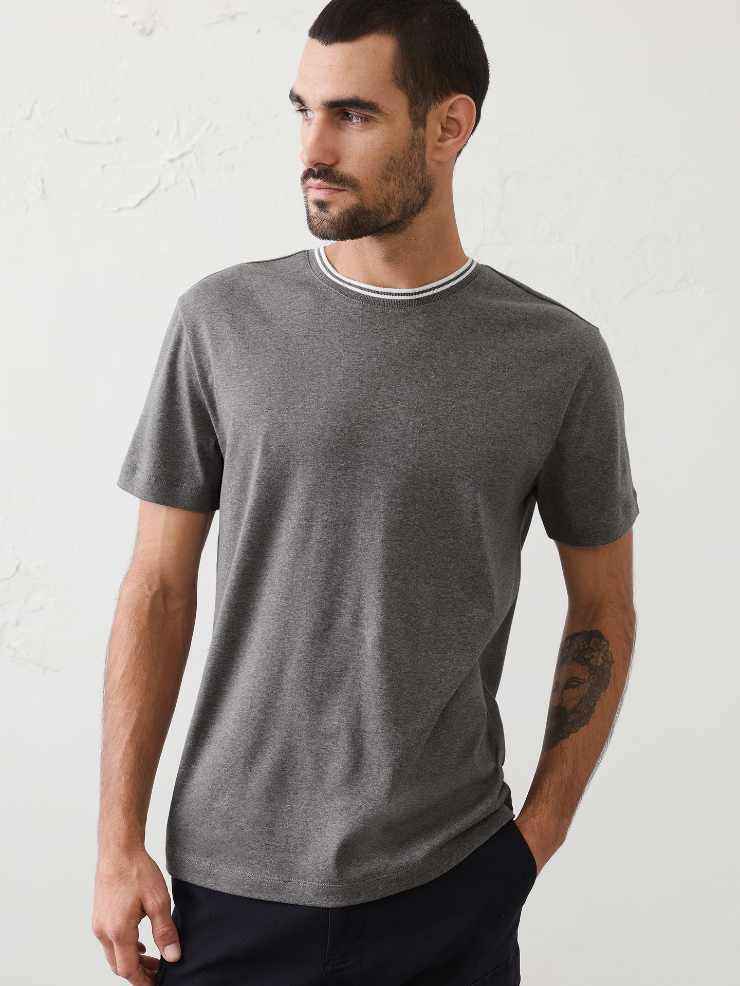 Image number 1 showing, Slim-Fit Luxe Touch Crew-Neck Shirt