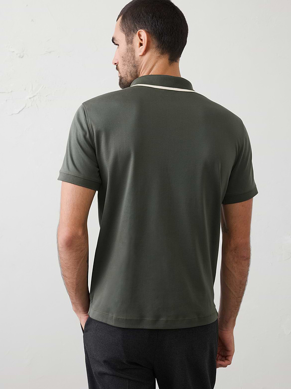 Slim-Fit Luxe Touch Tipped Polo