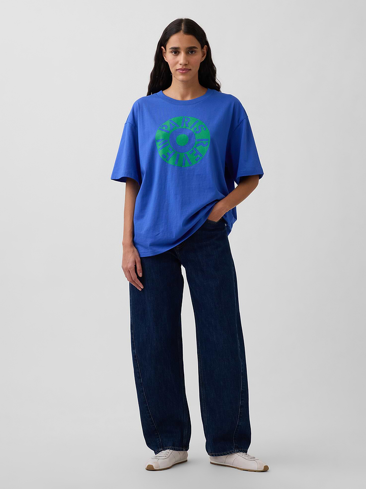 Image number 5 showing, Robert Indiana Oversized Graphic T-Shirt