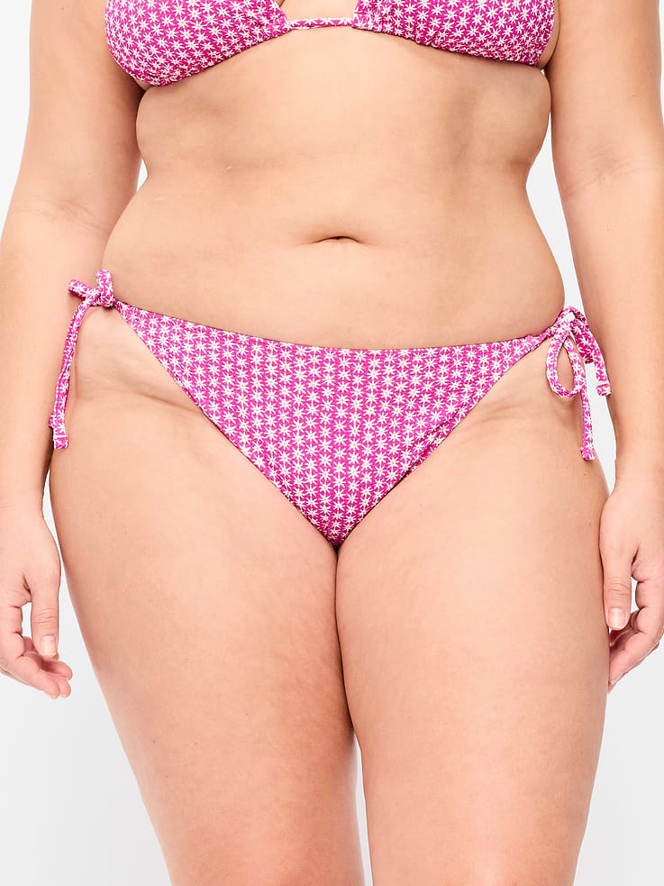L'image numéro 7 présente Bas de bikini à broderie anglaise noué sur le côté