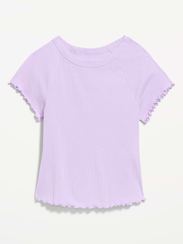 Image 5 of 7, Short-Sleeve Pointelle Pajama Top