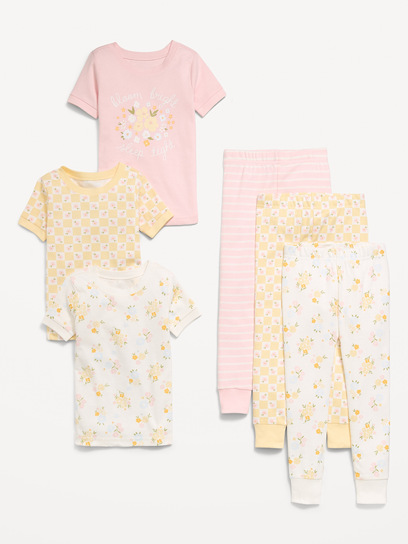 Snug-Fit Graphic Pajama 6-Piece for Toddler & Baby