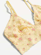 Image number 3 showing, Lace Longline Bralette