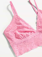 Image number 3 showing, Lace Longline Bralette