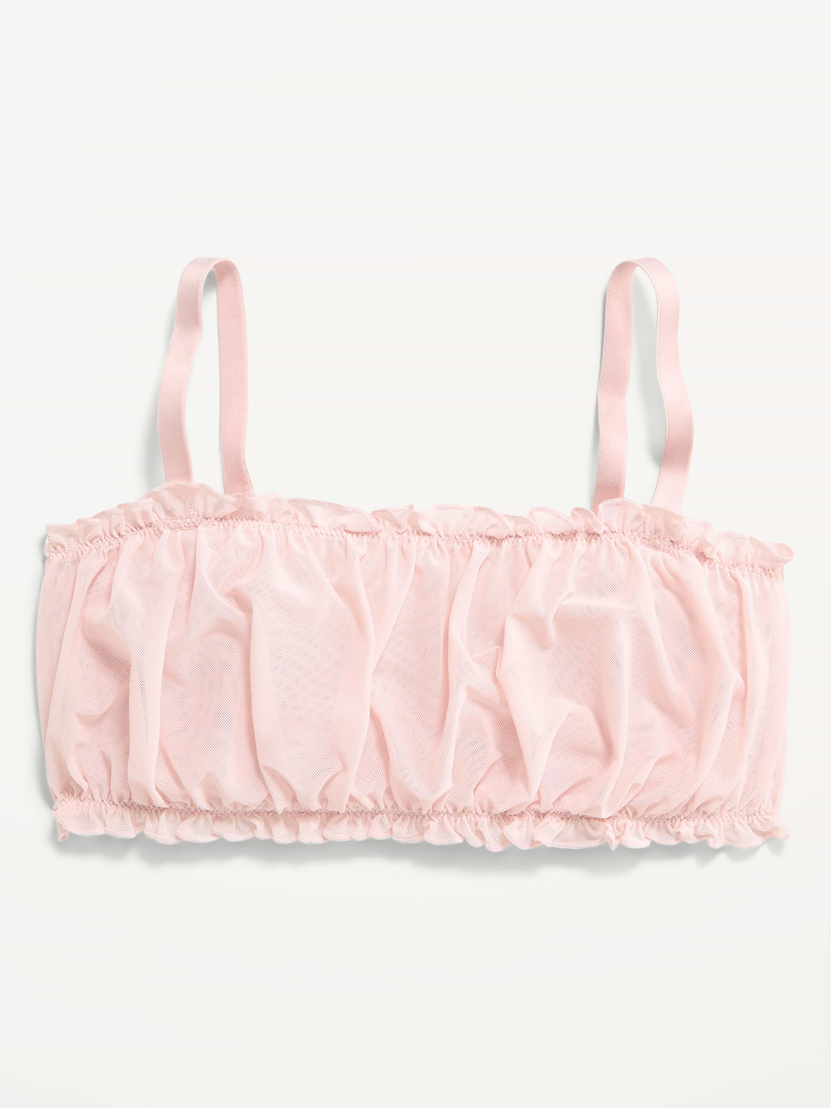 Image number 1 showing, Ruffle-Edge Mesh Bralette
