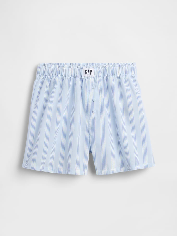 Image number 2 showing, Kids Recycled Poplin PJ Boxer Shorts
