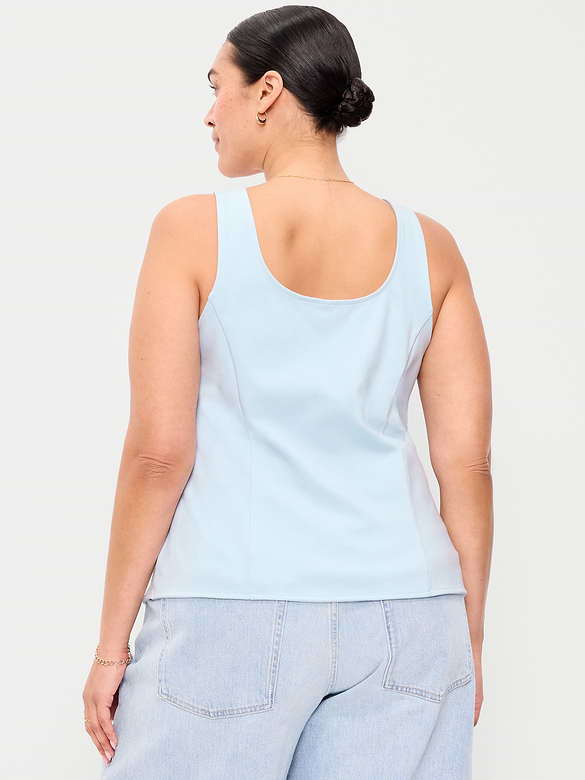 Sleeveless Button-Down Top