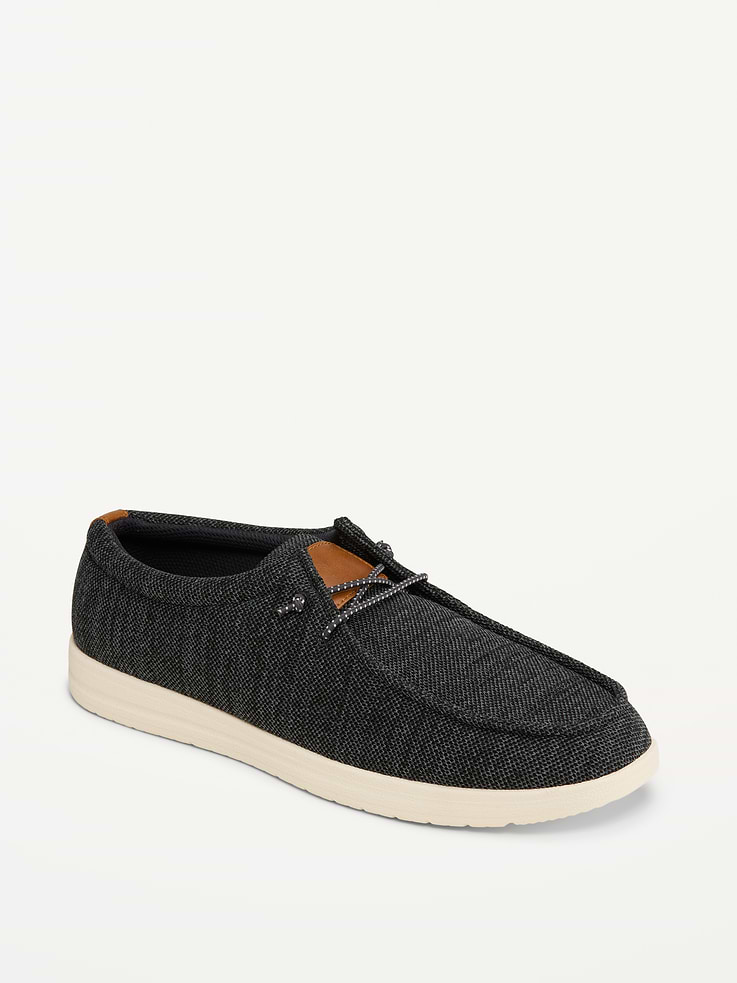 Image 1 of 4, lace front, knit upper, cushioned foot bed, textured outsole, easy slip-on style, Product #877506