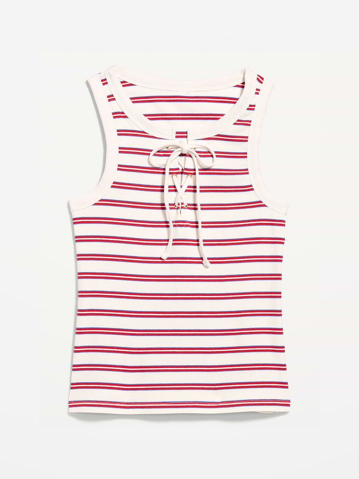 Image number 5 showing, Lace-Up Tank Top
