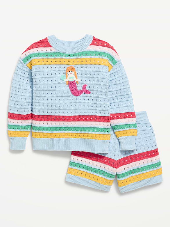Ensemble chandail droit et short pour toute-petite