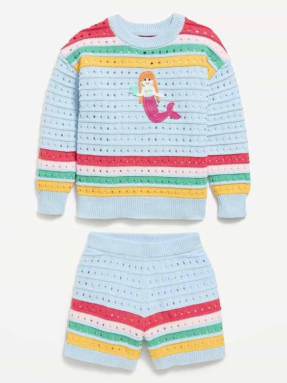 Ensemble chandail droit et short pour toute-petite