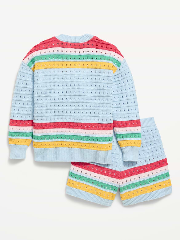 Ensemble chandail droit et short pour toute-petite