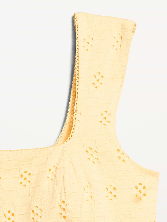 Camisole à broderie anglaise à corsage cousu