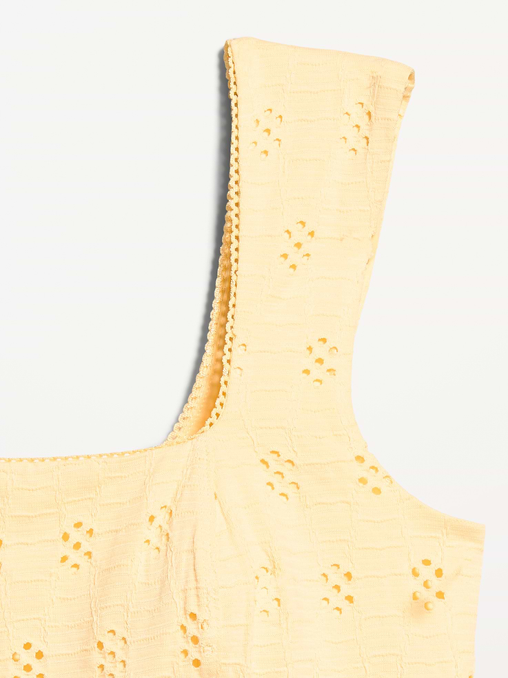 L'image numéro 4 présente Camisole à broderie anglaise à corsage cousu