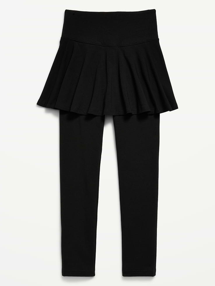 Image 1 of 2, skirt has elasticized waistband, flared skirt, leggings have elasticized waist, online exclusive, Product #884731