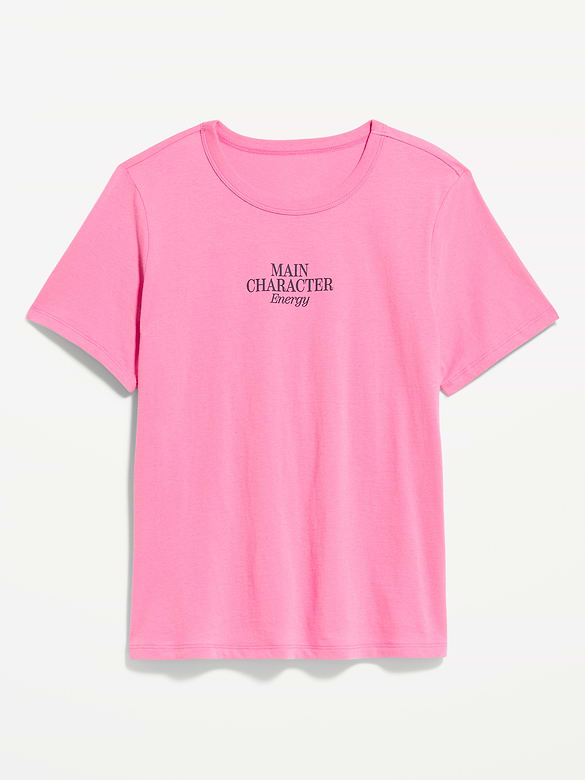 T-shirt passe-partout ras du cou à imprimé