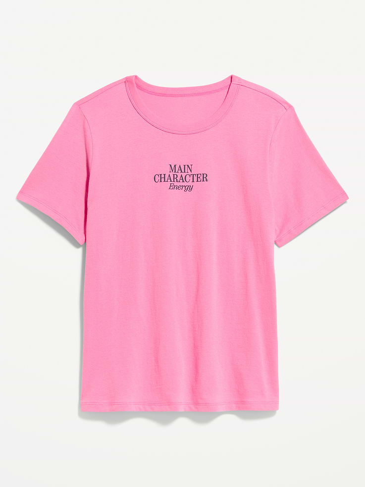 L'image numéro 5 présente T-shirt passe-partout ras du cou à imprimé