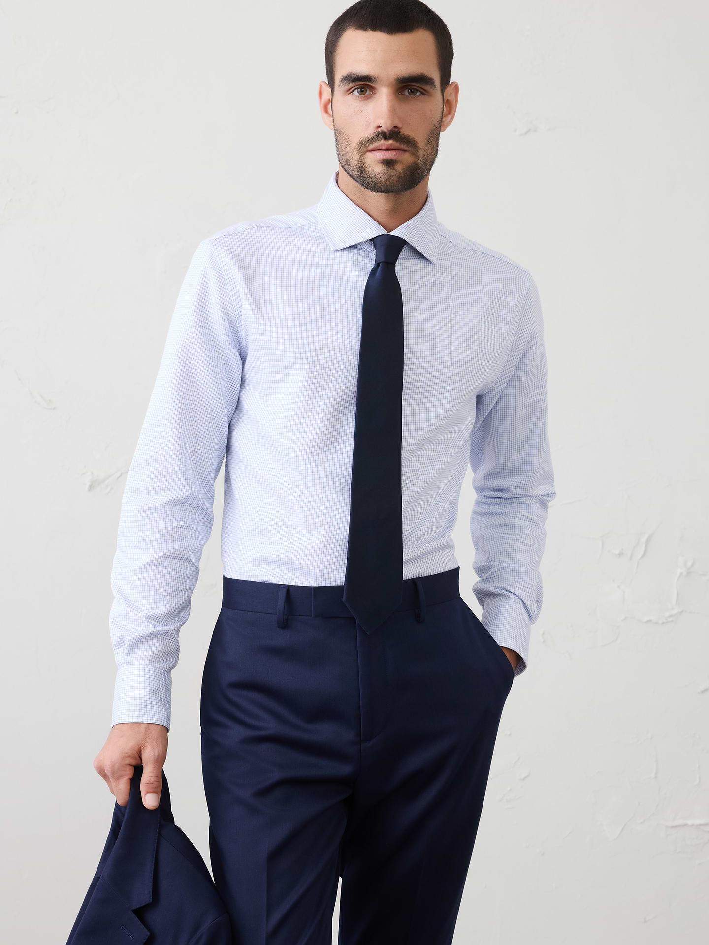Image number 1 showing, Slim-Fit Dobby Dress Shirt