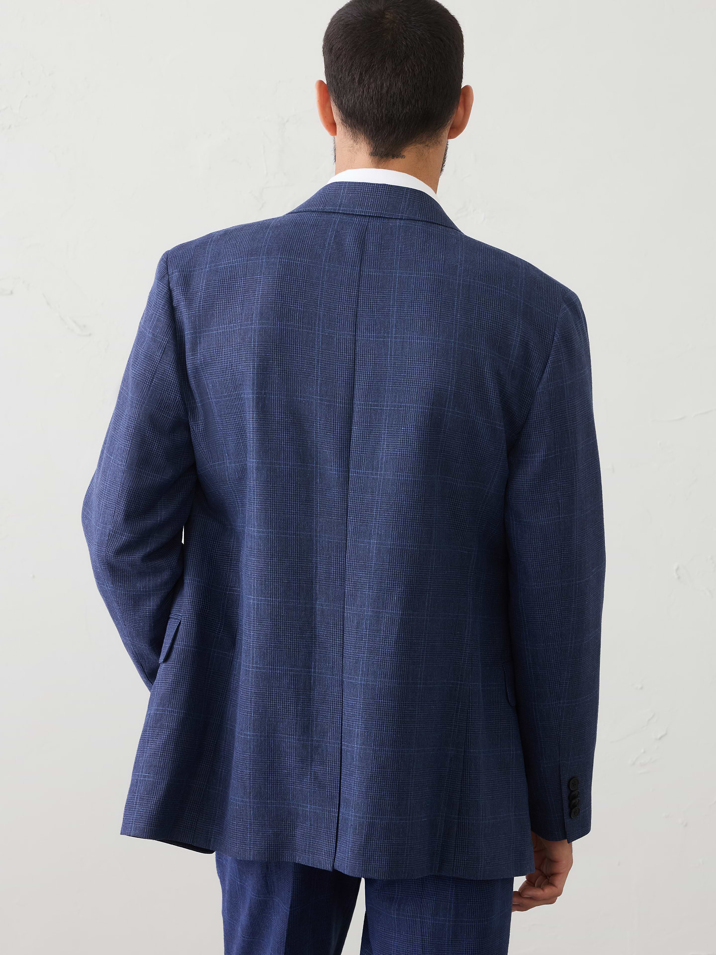 Image number 5 showing, Linen-Blend Glen Plaid Suit Jacket