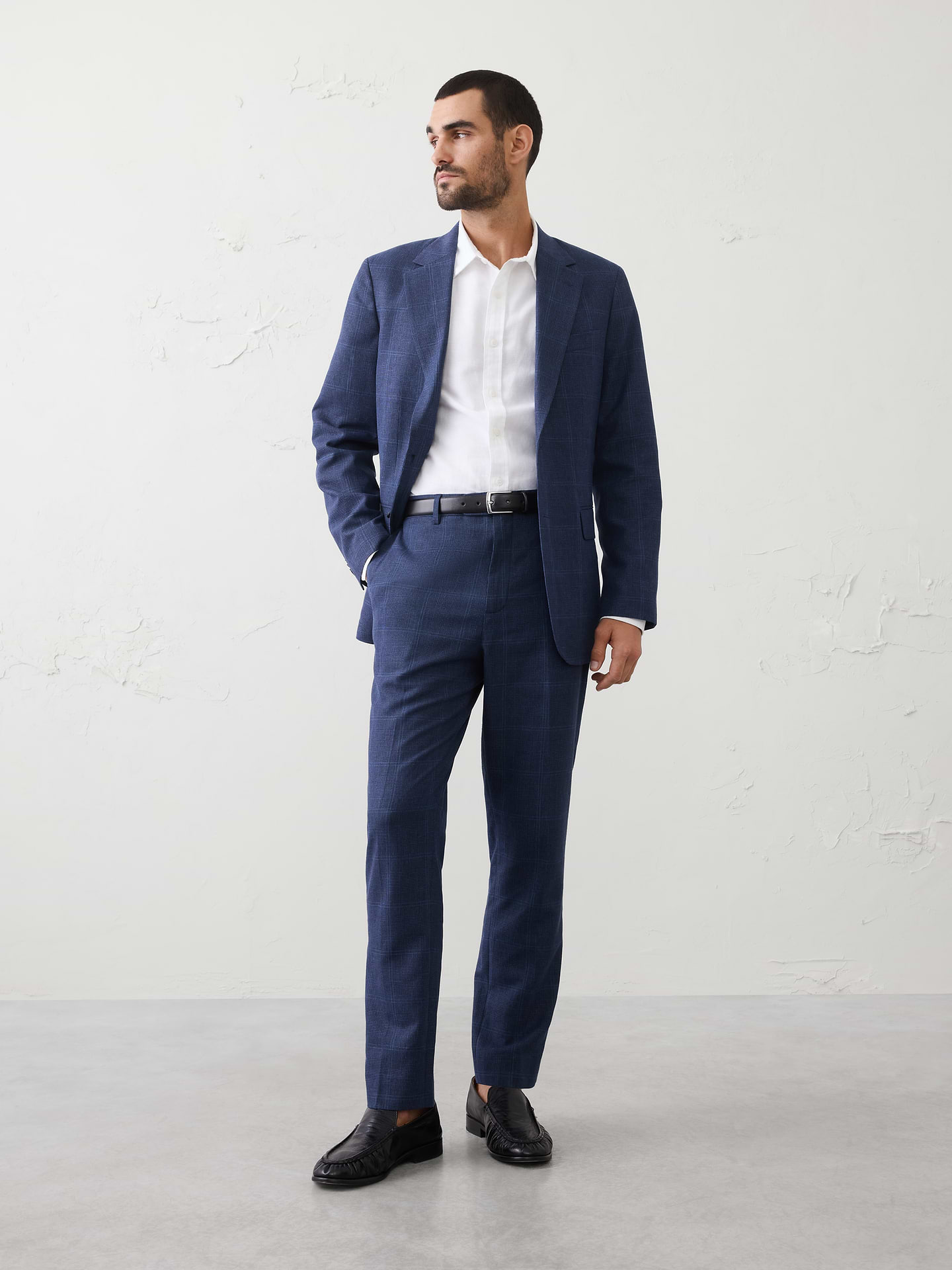 Image number 6 showing, Linen-Blend Glen Plaid Suit Jacket