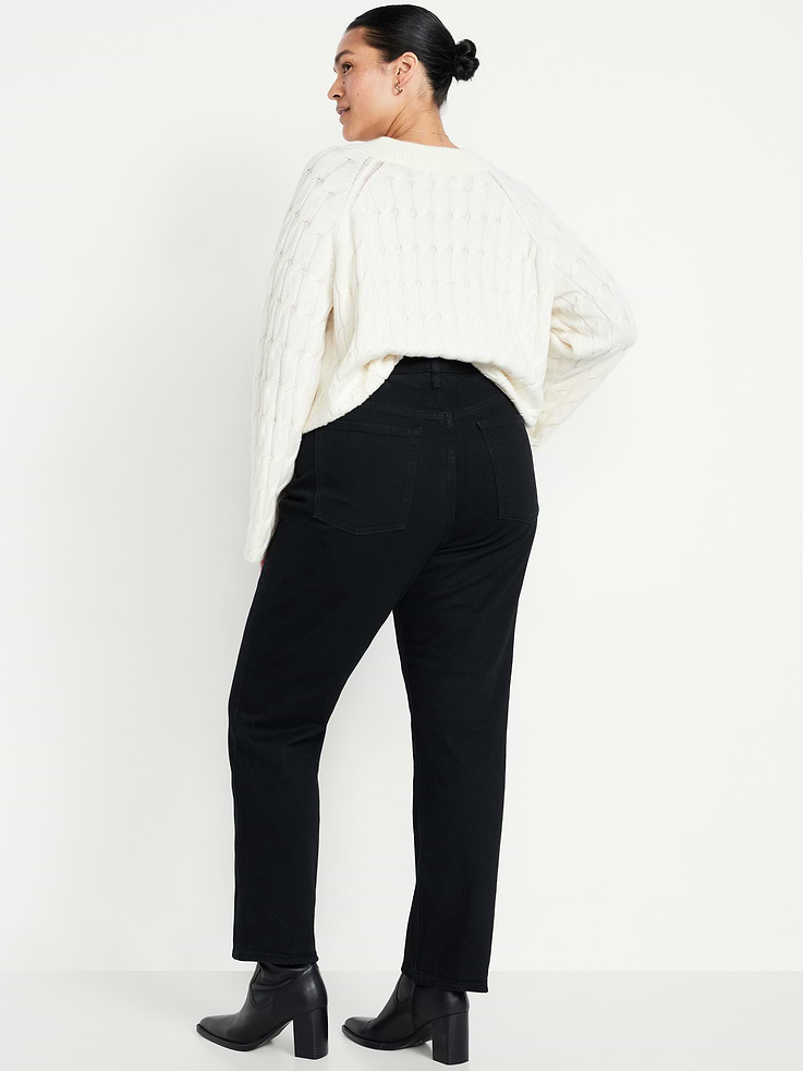 Image number 9 showing, Extra High-Waisted Straight Jeans