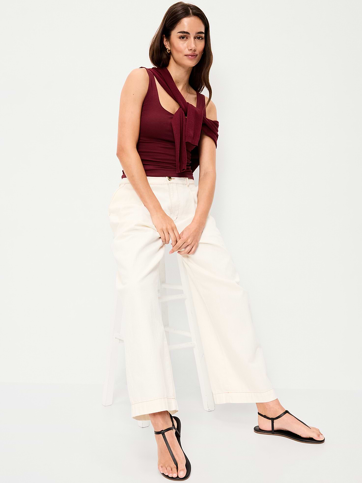 Image number 3 showing, Hug Double-Layer Scoop-Neck Tank Top