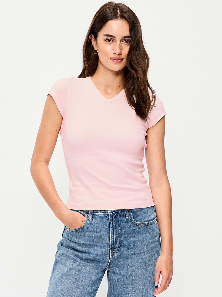 Image number 1 showing, Snug High V-Neck T-Shirt