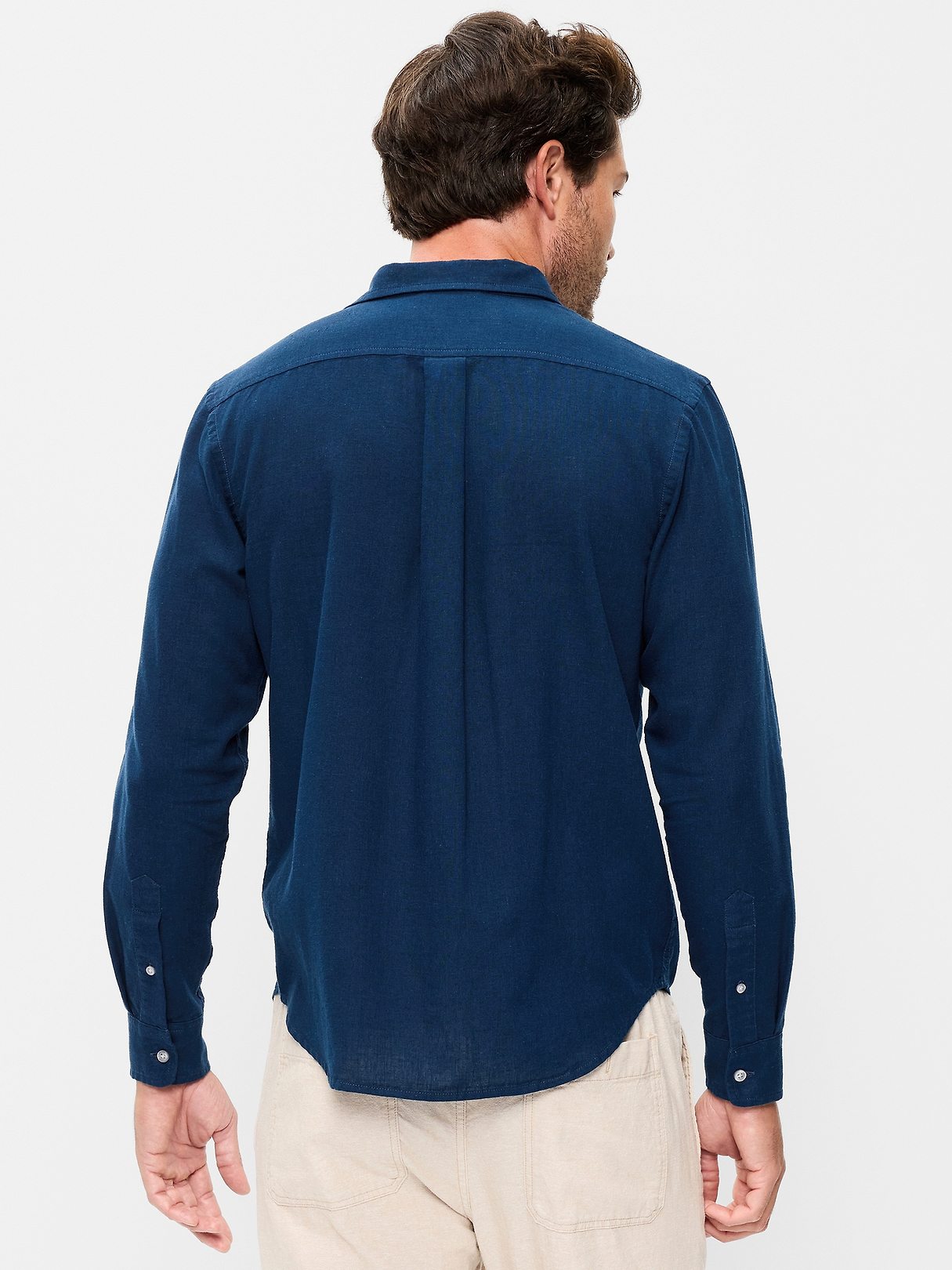 Classic Fit Linen-Blend Shirt | Old Navy
