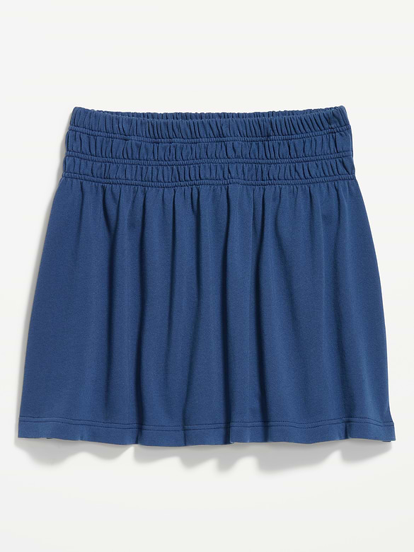 SoSoft Terry Smocked-Waist Mini Skirt