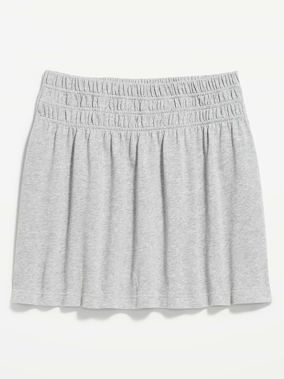 SoSoft Terry Smocked-Waist Mini Skirt