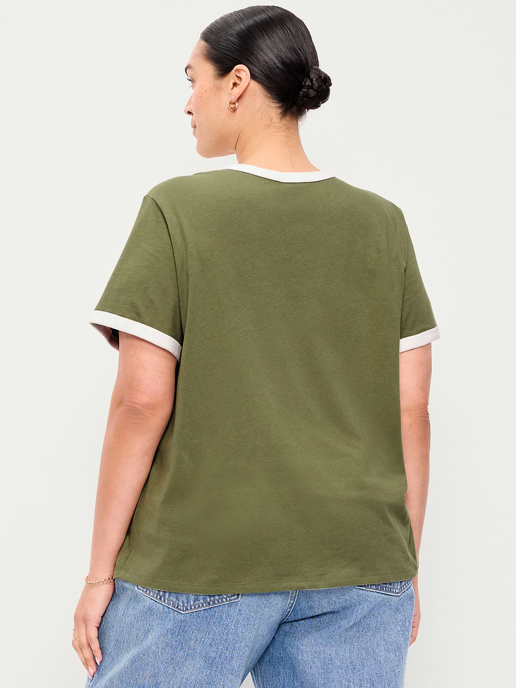 Image number 9 showing, EveryWear Crew-Neck Graphic Ringer T-Shirt