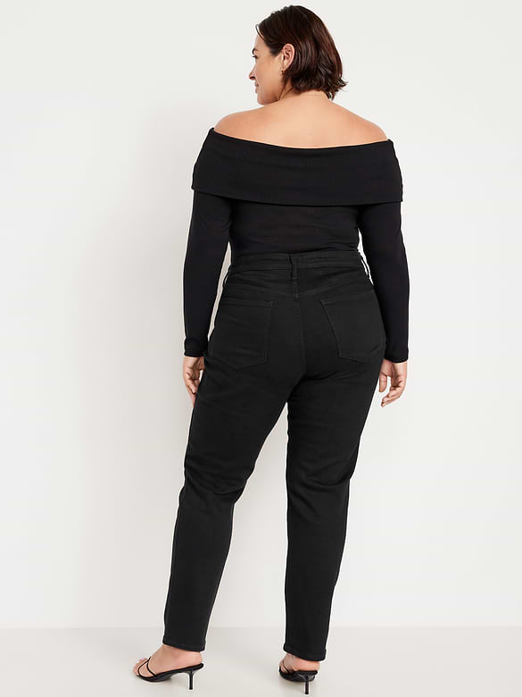 High-Waisted Slim Jeans