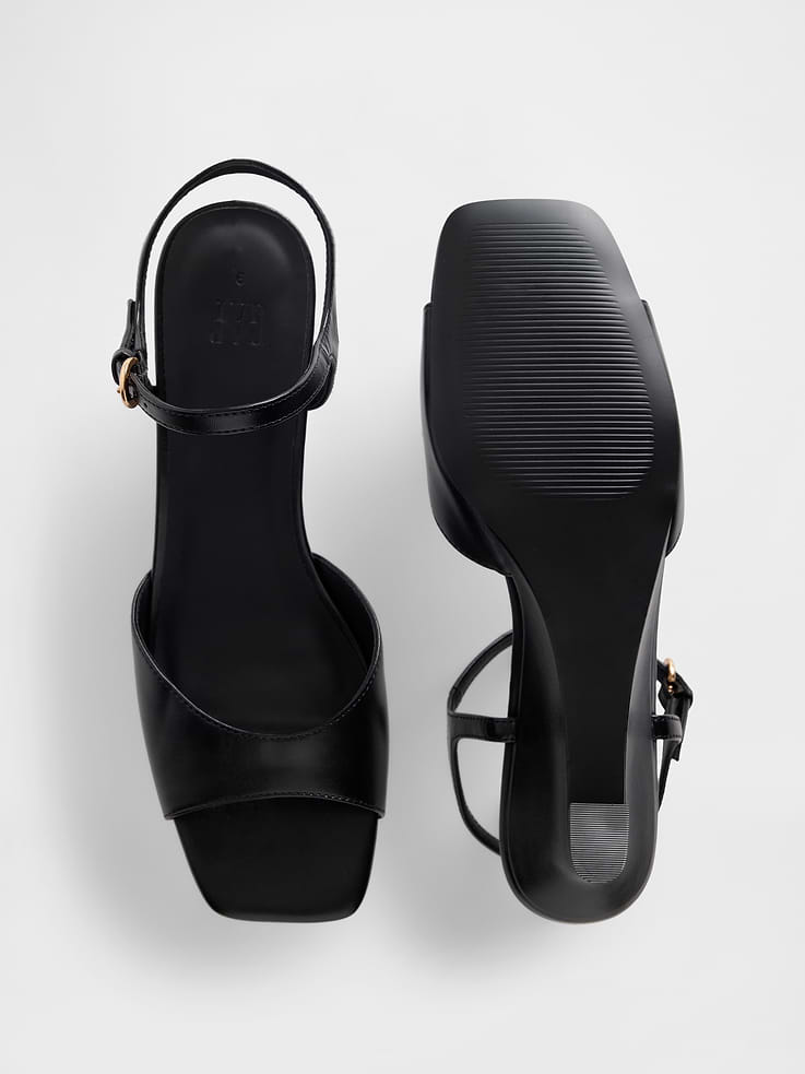 Image number 3 showing, Vegan Leather Wedge Sandals