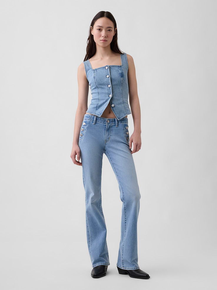 Image number 1 showing, Low Rise Long & Lean Sailor Jeans