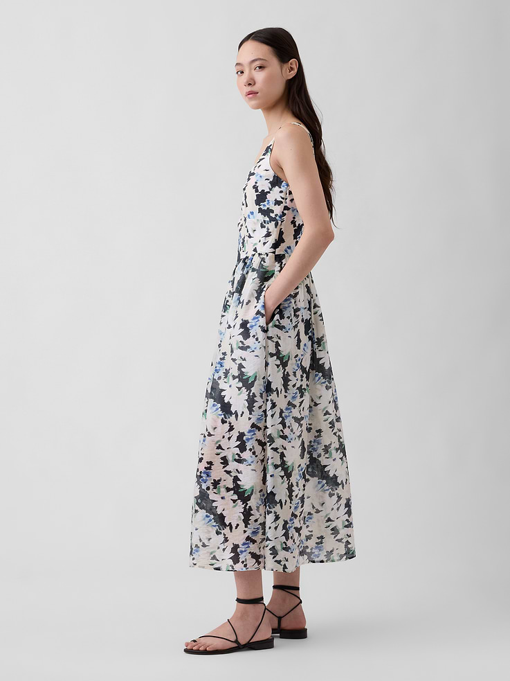 Image number 3 showing, Seamed Drop-Waist Maxi Dress