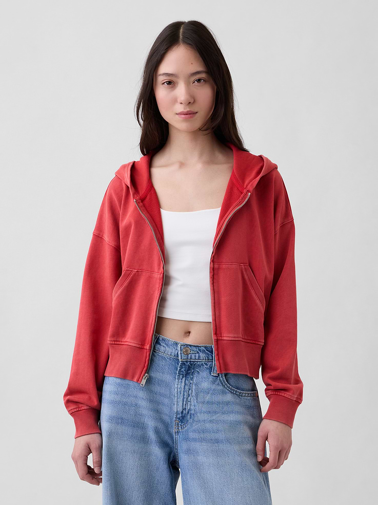 Image number 1 showing, VintageSoft Terry Zip Hoodie